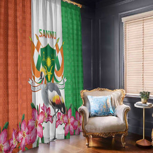 Afro Niger Sannu Window Curtain Coat Of Arms - African Pattern