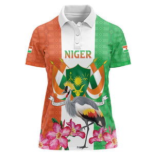 Afro Niger Sannu Women Polo Shirt Coat Of Arms - African Pattern