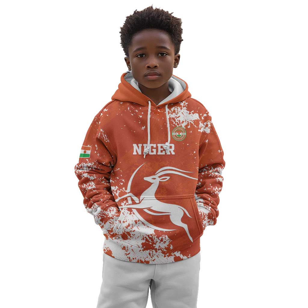 Custom Afro Niger Football Kid Hoodie We Are Champions