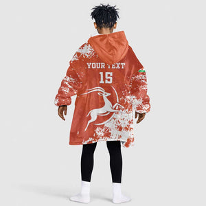 Custom Afro Niger Football Kid Wearable Blanket Hoodie We Are Champions