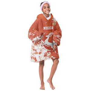 Custom Afro Niger Football Kid Wearable Blanket Hoodie We Are Champions