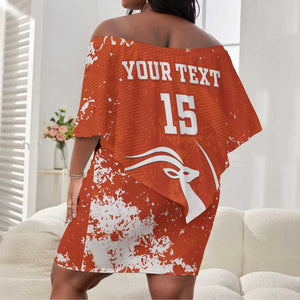 Custom Afro Niger Football Off Shoulder Short Dress We Are Champions