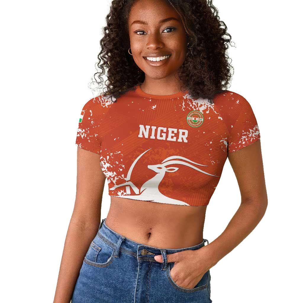 Custom Afro Niger Football Raglan Cropped T shirt We Are Champions