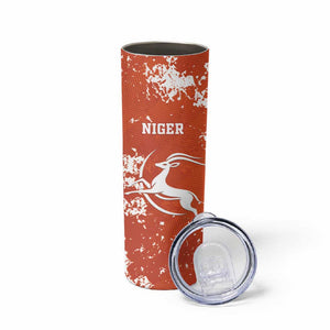 Custom Afro Niger Football Skinny Tumbler We Are Champions