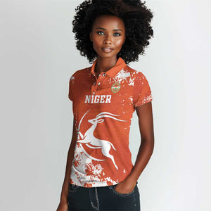 Custom Afro Niger Football Women Polo Shirt We Are Champions