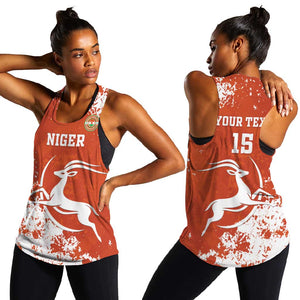 Custom Afro Niger Football Women Racerback Tank We Are Champions