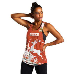 Custom Afro Niger Football Women Racerback Tank We Are Champions