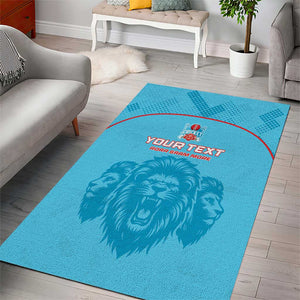 Custom Afro South Africa Cricket Area Rug Roar Saam More - This Is Pretoria