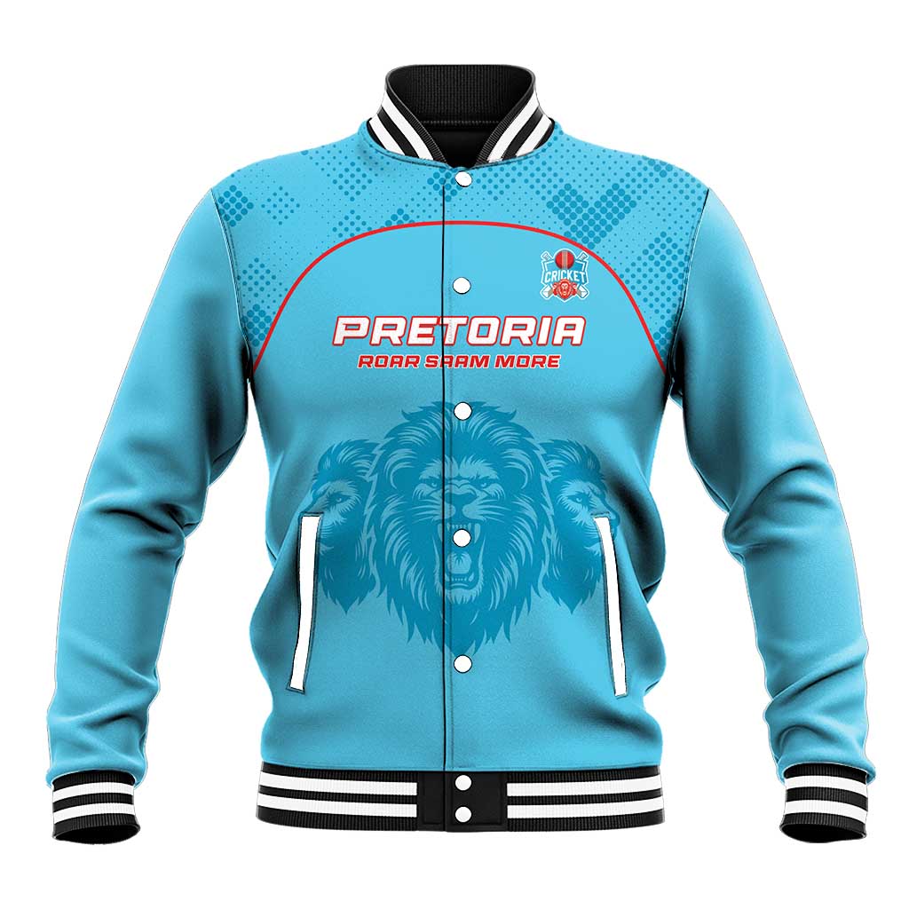 Custom Afro South Africa Cricket Baseball Jacket Roar Saam More - This Is Pretoria