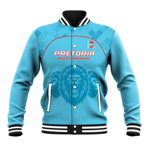 Custom Afro South Africa Cricket Baseball Jacket Roar Saam More - This Is Pretoria