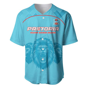 Custom Afro South Africa Cricket Baseball Jersey Roar Saam More - This Is Pretoria