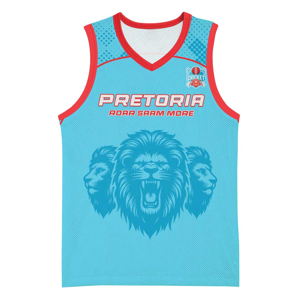 Custom Afro South Africa Cricket Basketball Jersey Roar Saam More - This Is Pretoria LT15