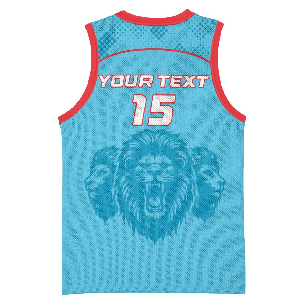 Custom Afro South Africa Cricket Basketball Jersey Roar Saam More - This Is Pretoria LT15