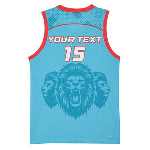 Custom Afro South Africa Cricket Basketball Jersey Roar Saam More - This Is Pretoria LT15