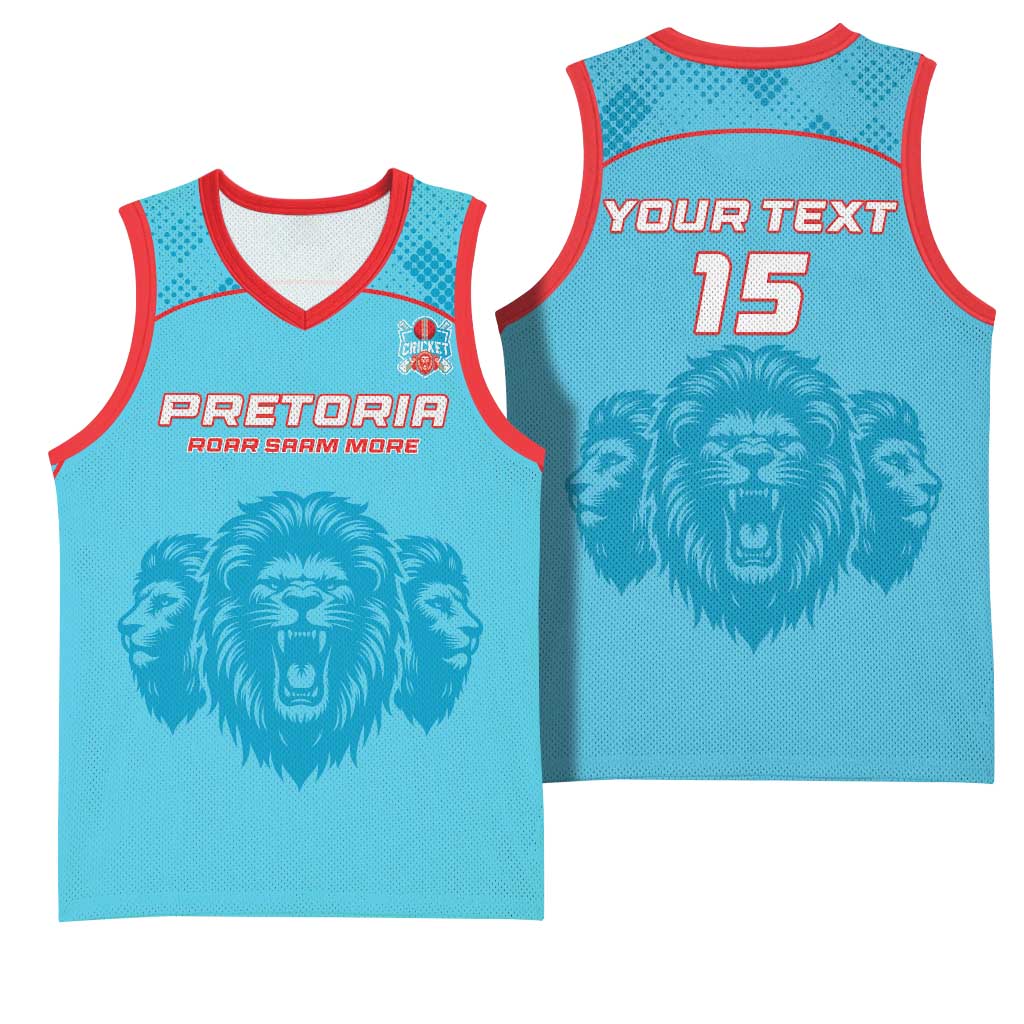 Custom Afro South Africa Cricket Basketball Jersey Roar Saam More - This Is Pretoria LT15