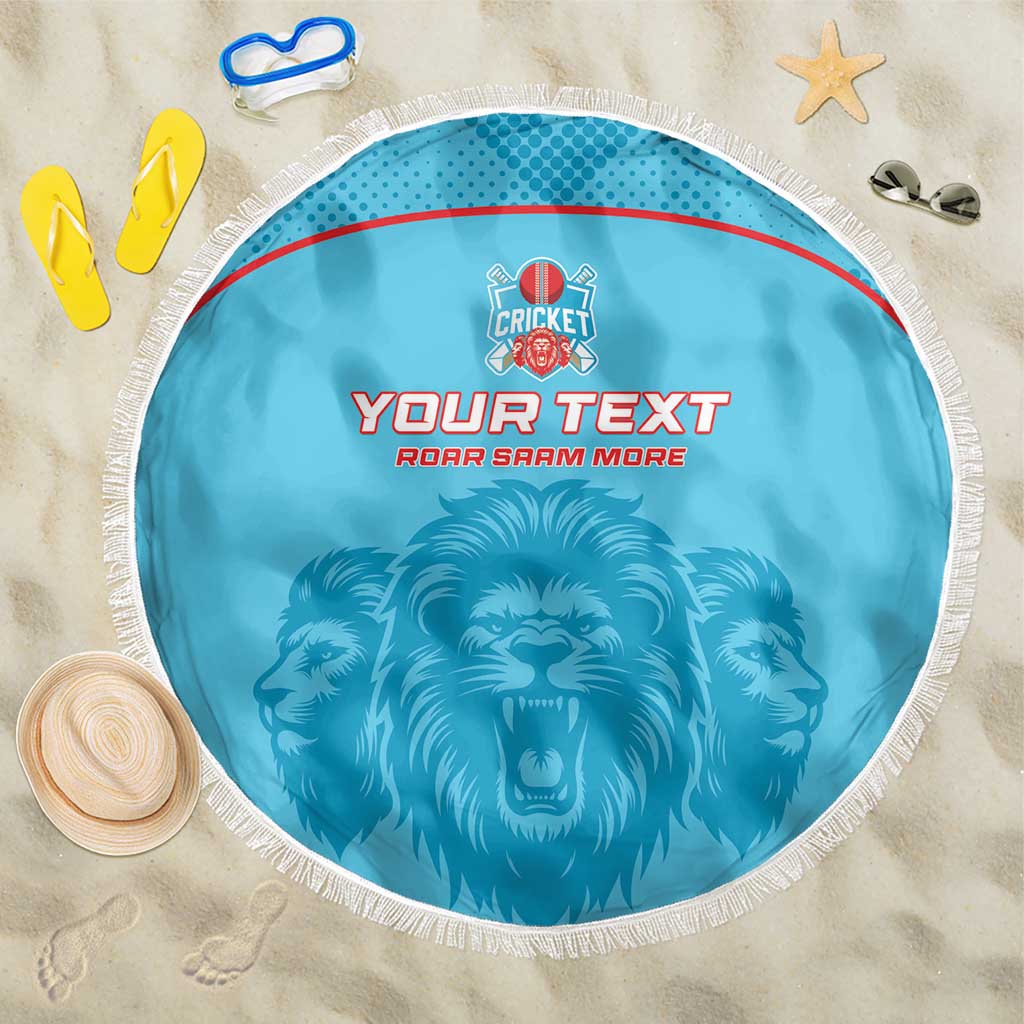 Custom Afro South Africa Cricket Beach Blanket Roar Saam More - This Is Pretoria