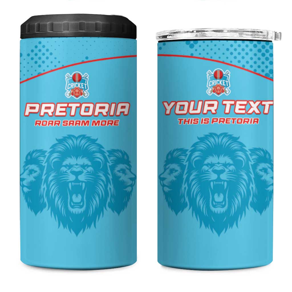 Custom Afro South Africa Cricket 4 in 1 Can Cooler Tumbler Roar Saam More - This Is Pretoria