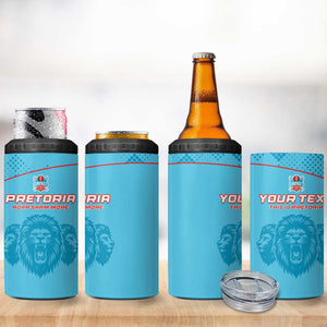 Custom Afro South Africa Cricket 4 in 1 Can Cooler Tumbler Roar Saam More - This Is Pretoria