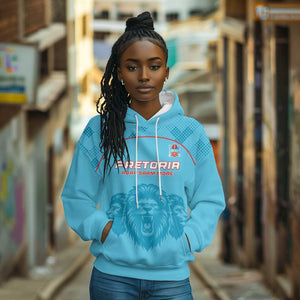 Custom Afro South Africa Cricket Hoodie Roar Saam More - This Is Pretoria