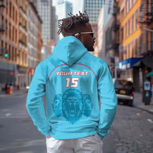 Custom Afro South Africa Cricket Hoodie Roar Saam More - This Is Pretoria