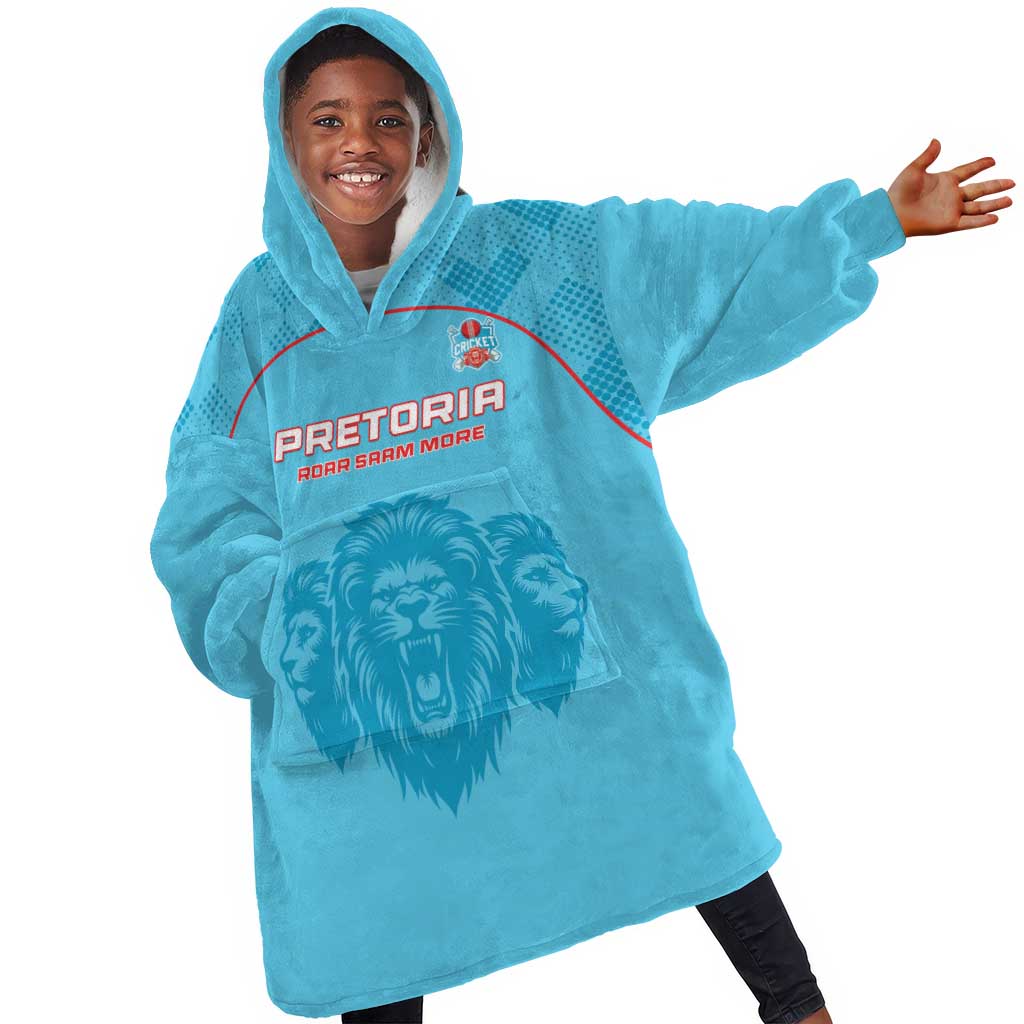 Custom Afro South Africa Cricket Kid Wearable Blanket Hoodie Roar Saam More - This Is Pretoria