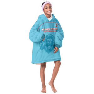 Custom Afro South Africa Cricket Kid Wearable Blanket Hoodie Roar Saam More - This Is Pretoria