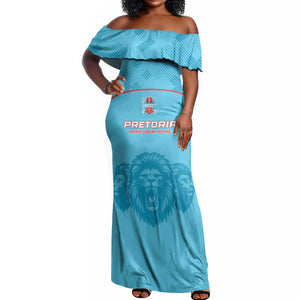 Custom Afro South Africa Cricket Off Shoulder Maxi Dress Roar Saam More - This Is Pretoria