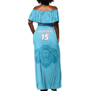 Custom Afro South Africa Cricket Off Shoulder Maxi Dress Roar Saam More - This Is Pretoria