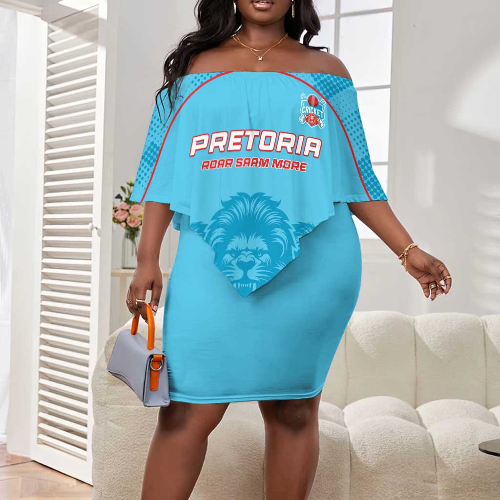 Custom Afro South Africa Cricket Off Shoulder Short Dress Roar Saam More - This Is Pretoria