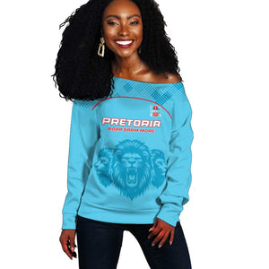 Custom Afro South Africa Cricket Off Shoulder Sweater Roar Saam More - This Is Pretoria