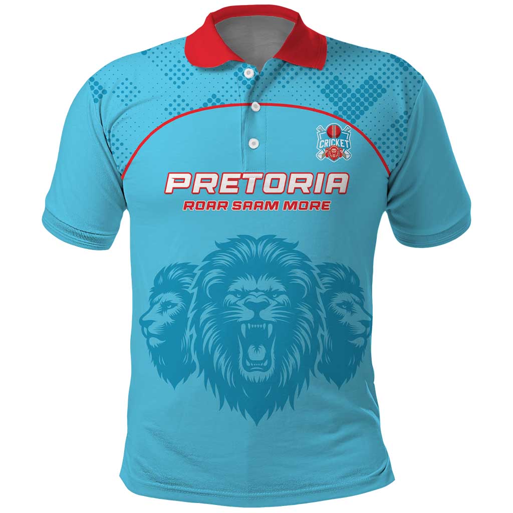 Custom Afro South Africa Cricket Polo Shirt Roar Saam More - This Is Pretoria