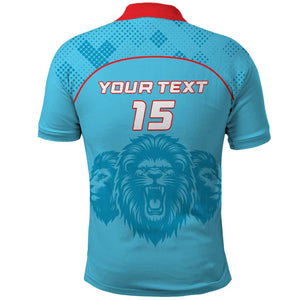 Custom Afro South Africa Cricket Polo Shirt Roar Saam More - This Is Pretoria