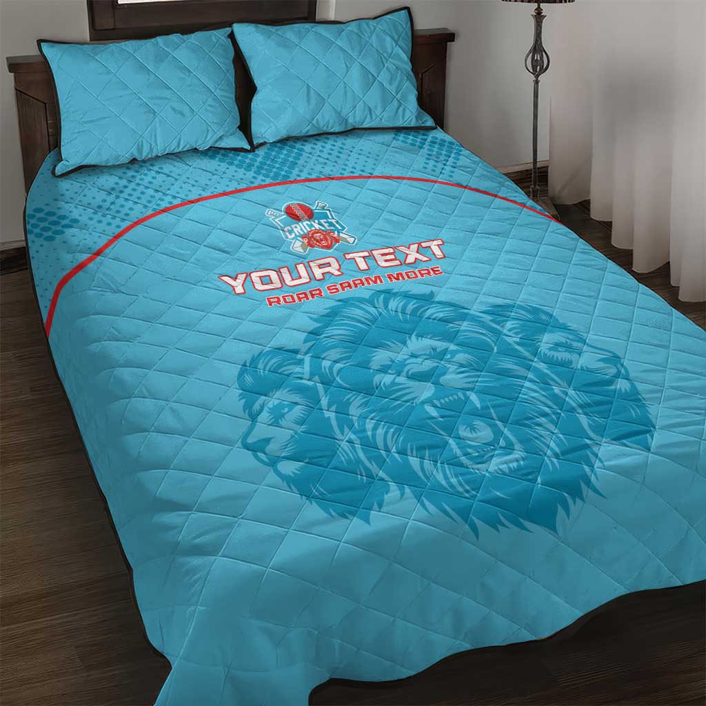 Custom Afro South Africa Cricket Quilt Bed Set Roar Saam More - This Is Pretoria