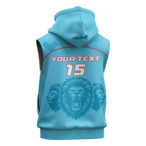 Custom Afro South Africa Cricket Sleeveless Zip Hoodie Roar Saam More - This Is Pretoria - African Pride