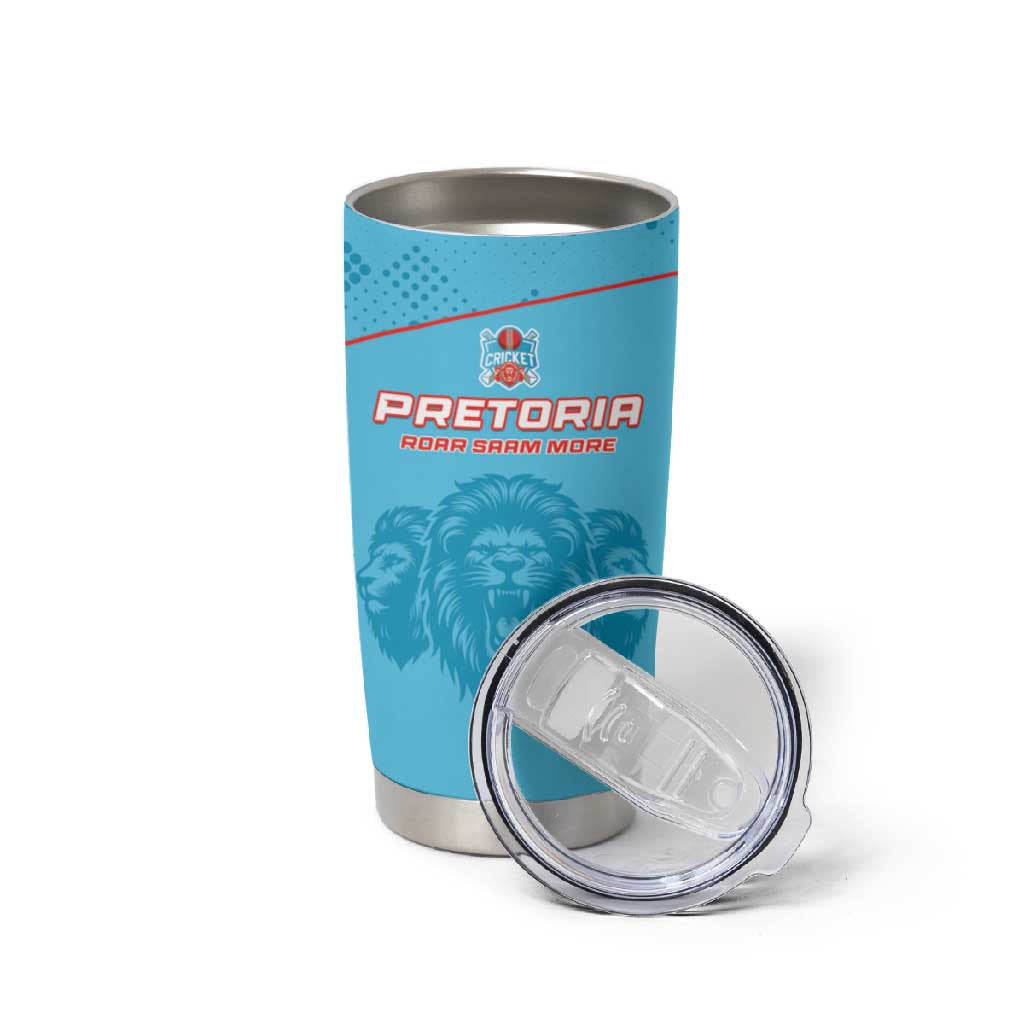 Custom Afro South Africa Cricket Tumbler Cup Roar Saam More - This Is Pretoria
