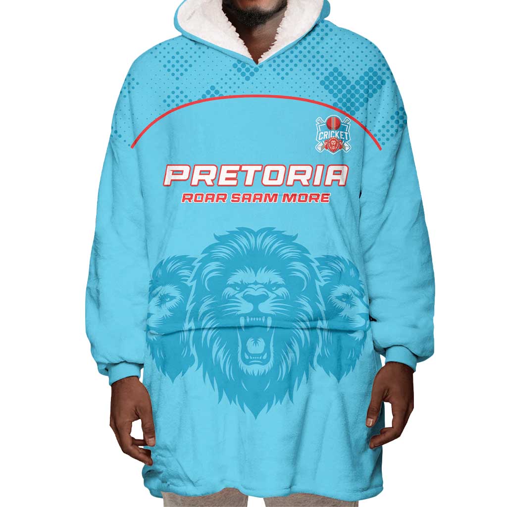 Custom Afro South Africa Cricket Wearable Blanket Hoodie Roar Saam More - This Is Pretoria