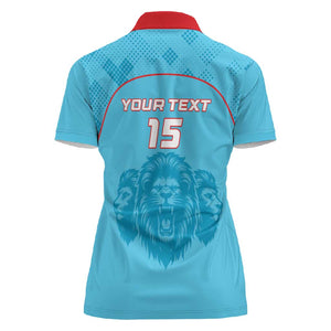 Custom Afro South Africa Cricket Women Polo Shirt Roar Saam More - This Is Pretoria