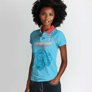 Custom Afro South Africa Cricket Women Polo Shirt Roar Saam More - This Is Pretoria