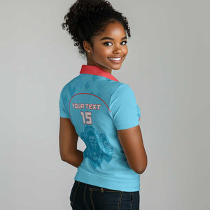 Custom Afro South Africa Cricket Women Polo Shirt Roar Saam More - This Is Pretoria