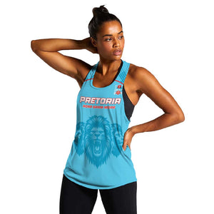 Custom Afro South Africa Cricket Women Racerback Tank Roar Saam More - This Is Pretoria