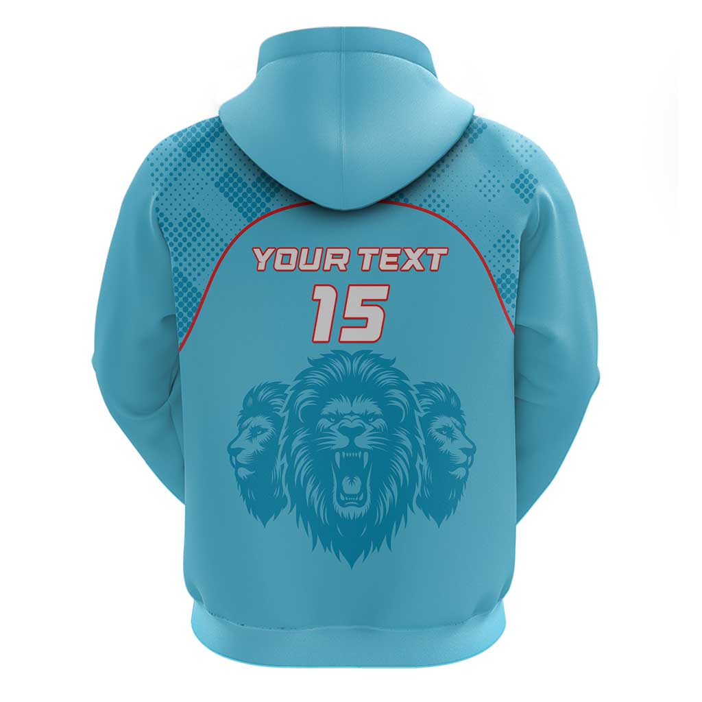 Custom Afro South Africa Cricket Zip Hoodie Roar Saam More - This Is Pretoria