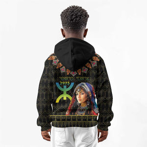 Assegwas Ameggaz Yennayer Kid Hoodie Women Amazigh - Berber Pattern