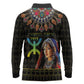 Assegwas Ameggaz Yennayer Long Sleeve Polo Shirt Women Amazigh - Berber Pattern