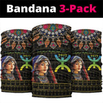 Assegwas Ameggaz Yennayer Neck Gaiter Women Amazigh - Berber Pattern LT15