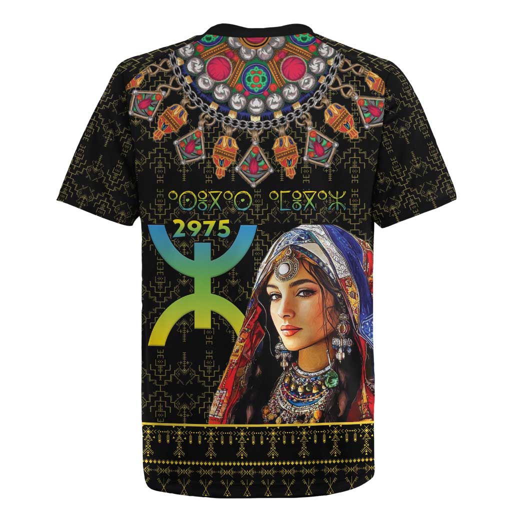 Assegwas Ameggaz Yennayer Rugby Jersey Women Amazigh - Berber Pattern