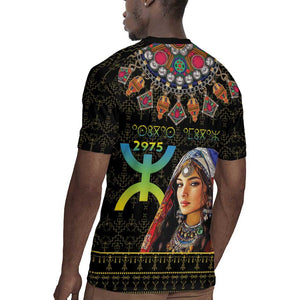 Assegwas Ameggaz Yennayer Rugby Jersey Women Amazigh - Berber Pattern