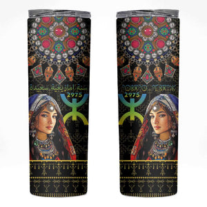 Assegwas Ameggaz Yennayer Skinny Tumbler Women Amazigh - Berber Pattern