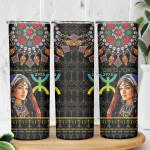 Assegwas Ameggaz Yennayer Skinny Tumbler Women Amazigh - Berber Pattern