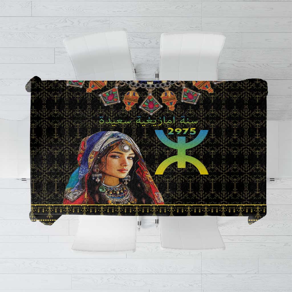 Assegwas Ameggaz Yennayer Tablecloth Women Amazigh - Berber Pattern