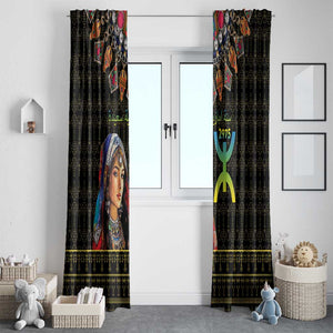 Assegwas Ameggaz Yennayer Window Curtain Women Amazigh - Berber Pattern